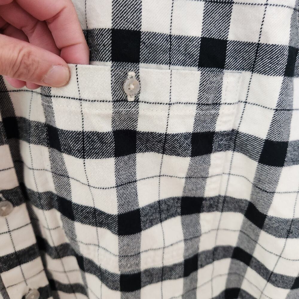 Filson Flannel Shirt XXL Womens Buttonup Alaskan Guide Plaid Black Cream Outdoor - Picture 5 of 13